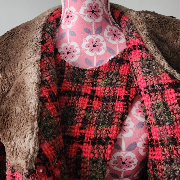 EUC Vintage Monteselli Tweed Coat (M) - Picture 6 of 8